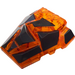 LEGO Transparant Orange Kil 4 x 4 med Jagged Angles med Lava Crust (24374 / 64867)