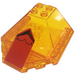 LEGO Transparent Orange Windscreen 6 x 6 x 2 with Screws, Line, Arrow Sticker (35331)