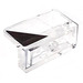 LEGO Transparent Panel 1 x 2 x 1 with Black Triangle left Sticker with Rounded Corners (4865)