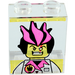 LEGO Transparant Paneel 1 x 2 x 2 met Dr. Inferno zonder zijsteunen, holle noppen (4864 / 63711)
