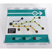 LEGO Transparent Panel 1 x 4 x 3 with Rail Line Map Sticker with Side Supports, Hollow Studs (35323)