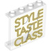 LEGO Transparent Panel 1 x 4 x 3 with &#039;STYLE TASTE CLASS&#039; with Side Supports, Hollow Studs (35323)
