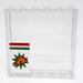 LEGO Transparent Panel 1 x 6 x 5 with Piece of Pizza and Color Italian Flag Sticker (59349)