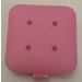 LEGO Gennemsigtig pink Boks 3 x 3 x 1 med 4 Huller (48794 / 51627)