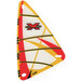 LEGO Transparent Plastic Sail 9 x 15 with Red Xtreme Team Logo Decoration