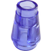 LEGO Transparent Purple Cone 1 x 1 with Top Groove (4589)