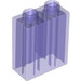 LEGO Transparent Purple Duplo Brick 1 x 2 x 2 without Bottom Tube (4066 / 76371)