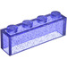 LEGO Paillettes violettes transparentes Brique 1 x 4 sans Tubes inférieurs (3066 / 35256)