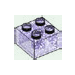 LEGO Transparent Purple Glitter Brick 2 x 2 (3003 / 6223)
