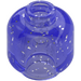 LEGO Transparent Purple Glitter Minifigure Head (3626 / 88475)