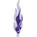 LEGO Transparentes Lila Groß Flamme mit Marbled Dark Purple Tip (85959 / 94448)