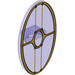 LEGO Transparent Purple Oval Shield with Gold Frame without Pink Areas (30947 / 34946)