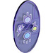 LEGO Violet transparent Oval Bouclier avec Lightning et Electricity Symbols (23725 / 34943)