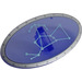 LEGO Transparent Purple Oval Shield with Orions Belt (30947)