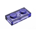 LEGO Transparent Purple Plate 1 x 2 (3023)