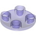 LEGO Transparent Purple Plate 2 x 2 Round with Rounded Bottom (28558 / 54196)