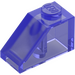 LEGO Transparent Purple Slope 1 x 2 (45°) (3040)