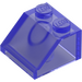 LEGO Transparent Purple Slope 2 x 2 (45°) (3039)