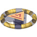 LEGO Transparant paars Treasure Ring met Triangle Patroon (87748 / 94394)