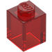 LEGO Rouge Transparent Brique 1 x 1 (3005 / 30071)