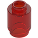 LEGO Transparent Red Brick 1 x 1 Round with Open Stud (3062)
