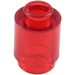 LEGO Transparentes Rot Backstein 1 x 1 Runden mit offenem Bolzen (3062 / 30068)