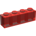LEGO Transparent Red Brick 1 x 4 (3010 / 6146)