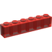 LEGO Transparent Red Brick 1 x 6