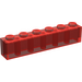 LEGO Transparent Red Brick 1 x 6 (3009)