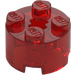 LEGO Transparent Red Brick 2 x 2 Round (3941 / 6143)