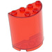 LEGO Transparentes Rot Zylinder 2 x 4 x 4 Hälfte (6218 / 20430)