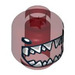 LEGO Transparentes Rot Minifigure Kopf mit Tiny Eyes und Bared Hai Zähne (Sicherheitsbolzen) (3626 / 94355)