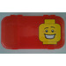 LEGO Transparent Red Minifigure Storage Case with Smiling Minifigure Head (499188)