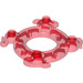 LEGO Transparent Red Ninjago Spinner Crown with Intertwined Snakes and Lime Scales (10476 / 98344)
