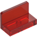 LEGO Transparent Red Panel 1 x 2 x 1 with Rounded Corners (4865 / 26169)