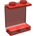 LEGO Transparant Rood Paneel 1 x 2 x 2 zonder zijsteunen, holle noppen (4864 / 6268)