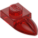 LEGO Transparent Red Plate 1 x 1 with Tooth (35162 / 49668)