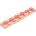 LEGO Transparant rood Plaat 1 x 6 (3666)