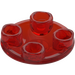 LEGO Transparent Red Plate 2 x 2 Round with Rounded Bottom (2654 / 28558)