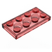LEGO Transparent Red Plate 2 x 4 (3020 / 5584)