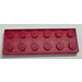 LEGO Transparent Red Plate 2 x 6 (3795)