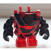 LEGO Transparent Red Rock Monster Body with Black Arms