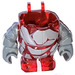 LEGO Transparent Red Rock Monster Body with Gray with Arms