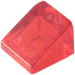 LEGO Transparant Rood Helling 1 x 1 (31°) (50746 / 54200)