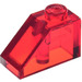 LEGO Transparent Red Slope 1 x 2 (45°) (3040)