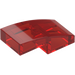 LEGO Transparent Red Slope 1 x 2 Curved (3593 / 11477)