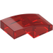 LEGO Transparent Red Slope 1 x 2 Curved (3593 / 11477)