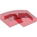 LEGO Transparent Red Slope 1 x 2 Curved (3593 / 11477)