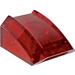 LEGO Transparent Red Slope 1 x 2 x 2 Curved (30602 / 47904)