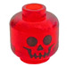 LEGO Transparent Red Smiling Skeleton Head (Safety Stud) (10717 / 10879)